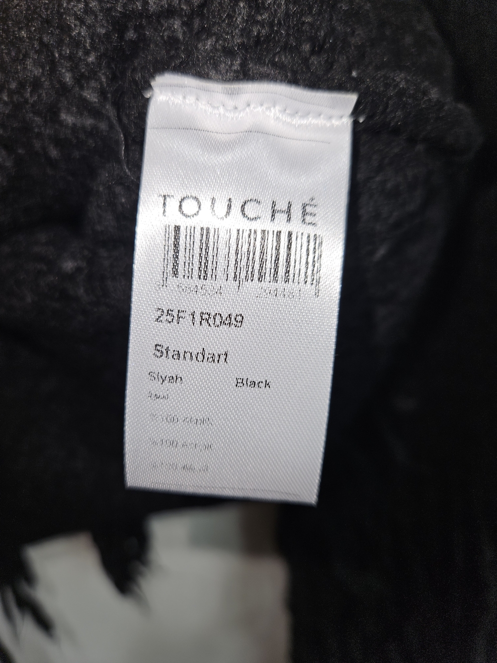 Touche Prive Black Fringe Knit Women's Sweater Cardigan Tie Front OSFM Medium - Picture 7 of 15